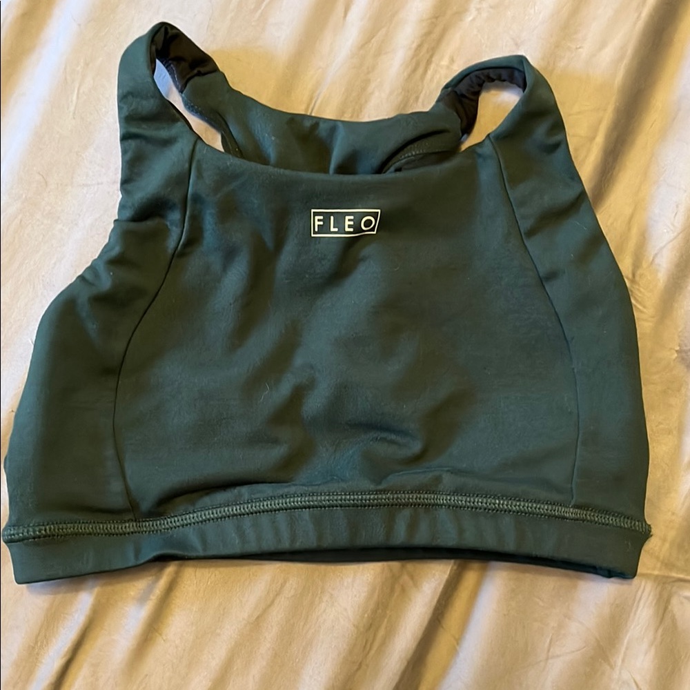 Fleo Deep Green Athletic Bra